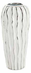 Savana kerámia váza Fehér/ezüst/ezüst 13x13x28 cm