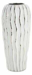 Savana kerámia váza Fehér/ezüst 15x15x34 cm