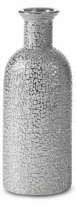 Riso4 kerámia váza Ezüst 12x8x30 cm