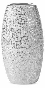 Riso4 kerámia váza Ezüst 13x9x25 cm