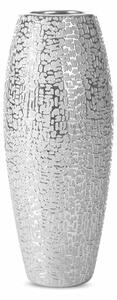 Riso4 kerámia váza Ezüst 12x12x30 cm