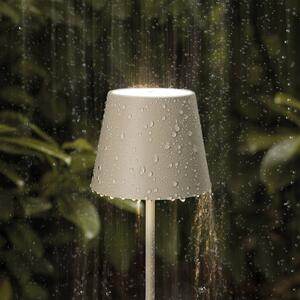 Nuindie LED-es újratölthető asztali lámpa, USB-C, bézs, IP54