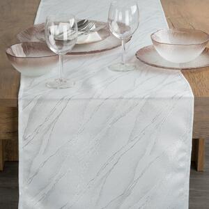 Erika márvány mintás asztali futó Fehér 40x140 cm