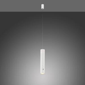 JUST LIGHT. GmbH LED tölthető függőlámpa Attach, fehér, vas, dimmelhető, Fehér / opál, Nappali / Étkező, fém, Modern