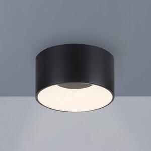 JUST LIGHT. LED mennyezeti lámpa Tanika fekete, Ø16cm, dimmelhető