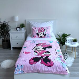 Disney Minnie Flowers gyerek ágyneműhuzat 100×135cm, 40×60 cm
