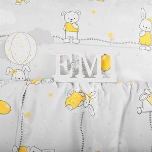 EMI Nyuszi és Maci gyermek pamut ágyneműhuzat: Gyermek készlet 1x (130x90) + 1x (65x45) cm