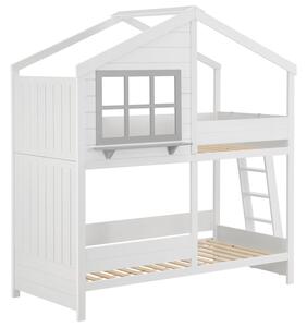 Gyermek emeletes ágy Dream House 90 x 200 cm 2 ággyal és egy létrával