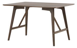 Asztal Dallas 3874, Sötét barna, 75x80x120cm, Közepes sűrűségű farostlemez, Váz anyaga, Kaucsuk