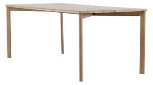 Asztal Dallas 4106, Fényes fa, 75x90x200cm, Közepes sűrűségű farostlemez, Fém