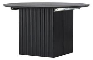 Asztal Dallas 4095, Fekete, 75cm, Hosszabbíthatóság, Közepes sűrűségű farostlemez, Természetes fa furnér