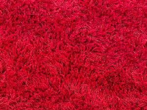 Különleges Shaggy Szövet Szőnyeg Kör Alakú Vörös 140 cm CIDE