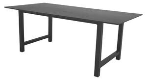 Asztal Dallas 4297, Fekete, 75x100x220cm, Közepes sűrűségű farostlemez, Fém