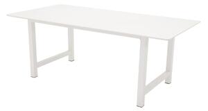 Asztal Dallas 4297, Fehér, 75x100x220cm, Közepes sűrűségű farostlemez, Fém