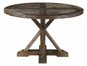 Asztal Riverton 767, Sötét erdő, 76cm, Asztallap anyaga, Váz anyaga, Fenyő