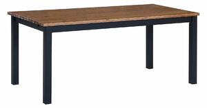 Asztal Chicago 1948, Fekete, Sötét erdő, 75x90x163cm, Hosszabbíthatóság, Közepes sűrűségű farostlemez, Váz anyaga, Fenyő