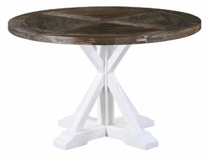Asztal Riverton 767, Sötét erdő, Fehér, 76cm, Asztallap anyaga, Váz anyaga, Fenyő