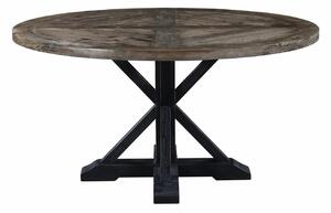 Asztal Riverton 769, Sötét erdő, Fekete, 76cm, Asztallap anyaga, Váz anyaga, Fenyő