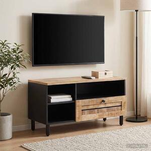 VidaXL Tároló szekrények Barna 80 x 33,5 x 46 cm Tömör Mangófát