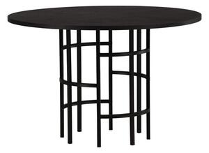 Asztal Dallas 3194, Fekete, 74cm, Közepes sűrűségű farostlemez, Természetes fa furnér, Fém