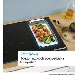 Bosch Serie 6, Indukciós főzőlap, 60 cm, Matt fekete, munkapultra építhető keret nélkül, PVS61AHC1E