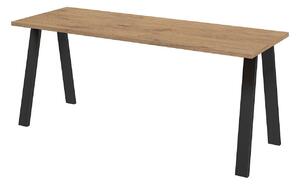 Asztal Tucson 142, Lándzsa tölgy, 75x67x185cm, Laminált forgácslap, Fém