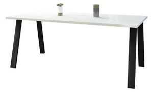 Asztal Tucson 143, Fehér, 75x90x185cm, Laminált forgácslap, Fém