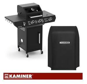 Kaminer Varen 3.0 Black 2+1 égős gázgrill 10 kW, forgónyárssal