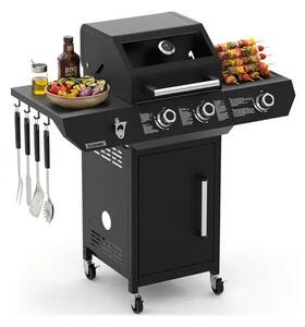 Kaminer Varen 3.0 Black 2+1 égős gázgrill 10 kW, forgónyárssal