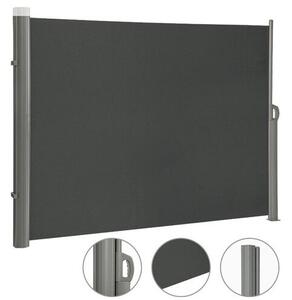 Kültéri kihúzható szélfogó, térelválasztó–180×450 cm, antracit