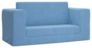VidaXL 2 személyes kék puha plüss gyerek kanapéágy