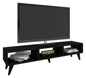 Tirro V2 TV-szekrény, Fekete, 150 x 35 x 35 cm