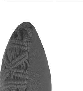 Fekete makramé díszpárna kétdarabos szettben 45 x 45 cm MUDANYA