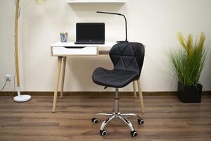 Fekete AVOLA irodai szék eko bőrből