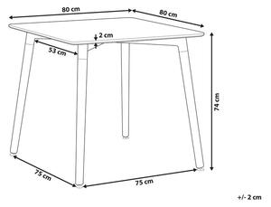 Minimalista Fekete Étkezőasztal 80 x 80 cm BUSTO