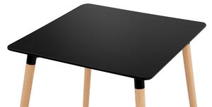 Minimalista Fekete Étkezőasztal 80 x 80 cm BUSTO