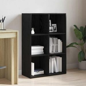 VidaXL fekete tölgyfa könyvesszekrény 66 x 30 x 98 cm