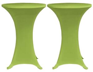 VidaXL 2 db 80 cm-es sztreccs asztalterítő zöld