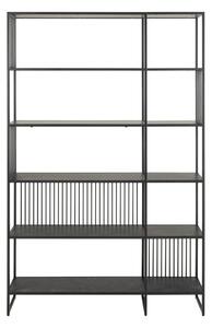Fekete könyvespolc 120x185x35 cm Strington – Actona