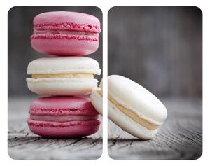 Edzett üveg tűzhely fedőlap szett 2 db-os 30x52 cm Macarons – Wenko