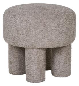 Világosszürke buklé puff Perth – House Nordic
