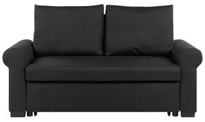 Fekete kárpitozott kanapéágy SILDA
