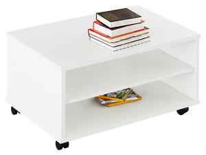KONDELA Dohányzóasztal, fehér, RIOMA TYP 32