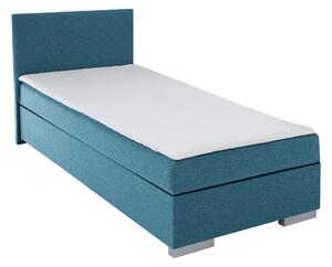 KONDELA Boxspring ágy, egyszemélyes, azúrkék, 90x200, univerzális, ADARA