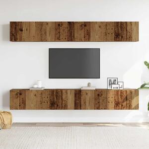 VidaXL 4 db falra szerelhető TV-szekrény szett régi fa 100 x 30 x 30 cm