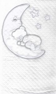 Trimex pamut babapléd - fehér holdas maci