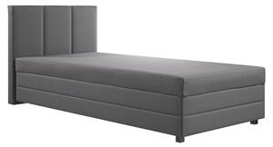 KONDELA Boxspring ágy, egyszemélyes, szürke, 110x200, univerzális, ALEXA