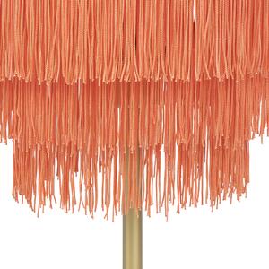 Keleti asztali lámpa arany rózsaszín árnyalatú rojtokkal - Franxa