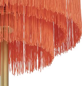 Keleti állólámpa arany rózsaszín árnyalatú rojtokkal - Franxa