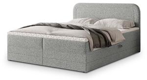ARMELIN ágyneműtartós boxspring ágy 160x200 - világosszürke